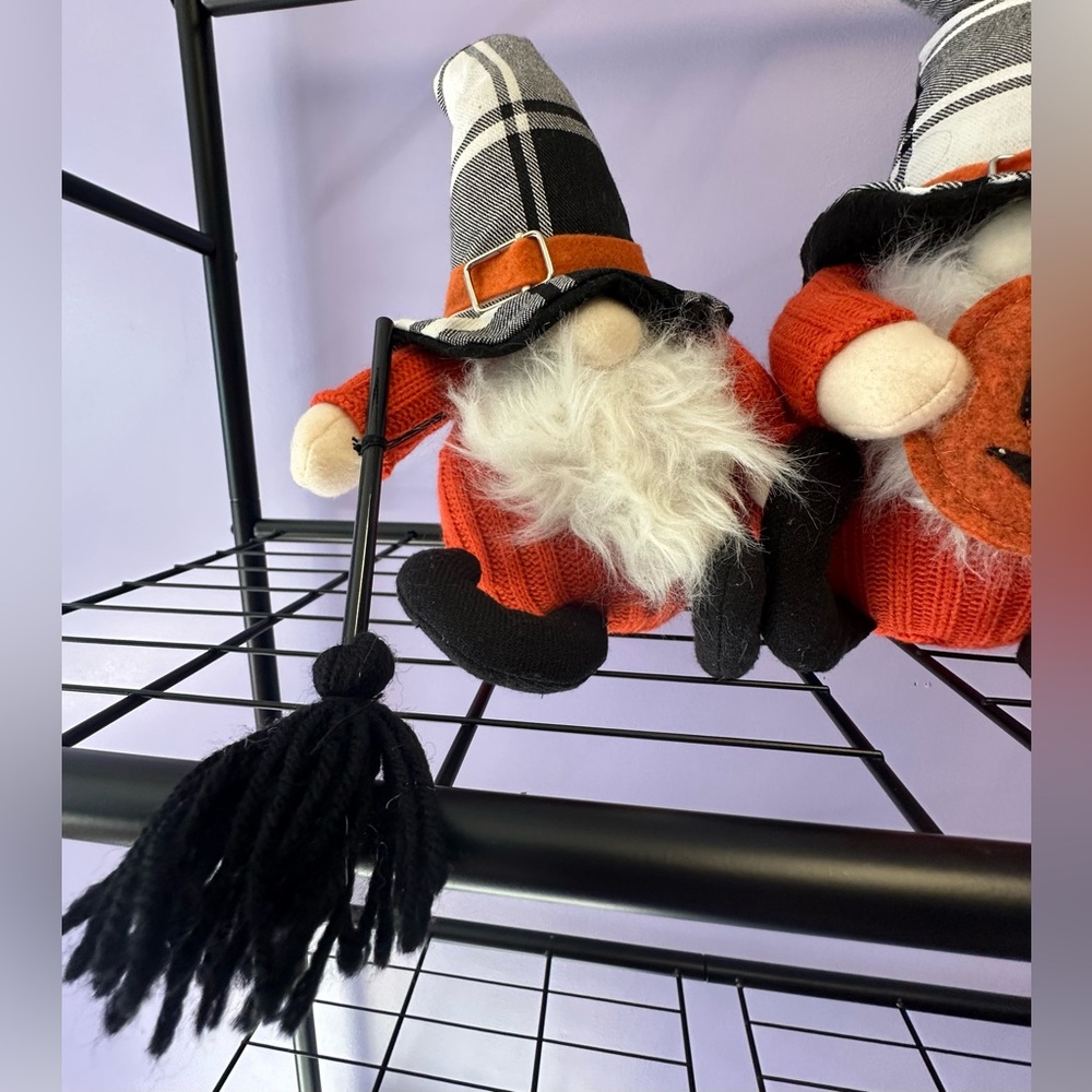 Halloween Gnome Trio with Orange Sweaters - Picture 2 of 5